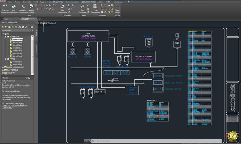 برنامه های مهندسی برق AutoCAD